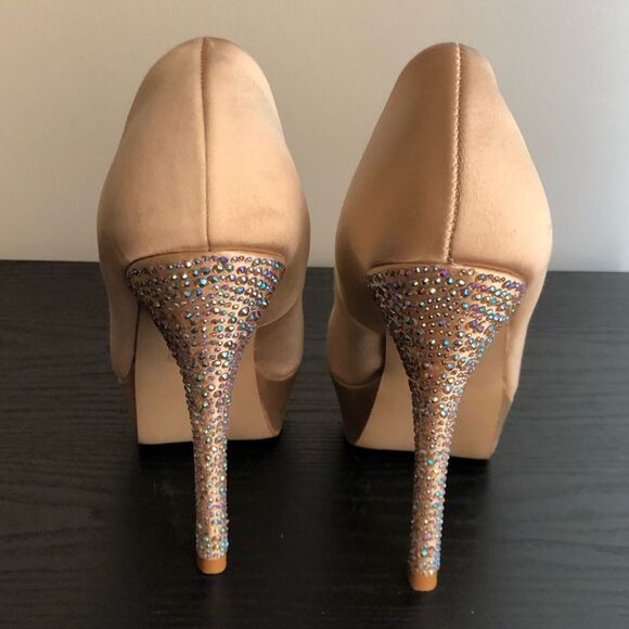 Nude Swarovski Elegant heels - Picture 11 of 13